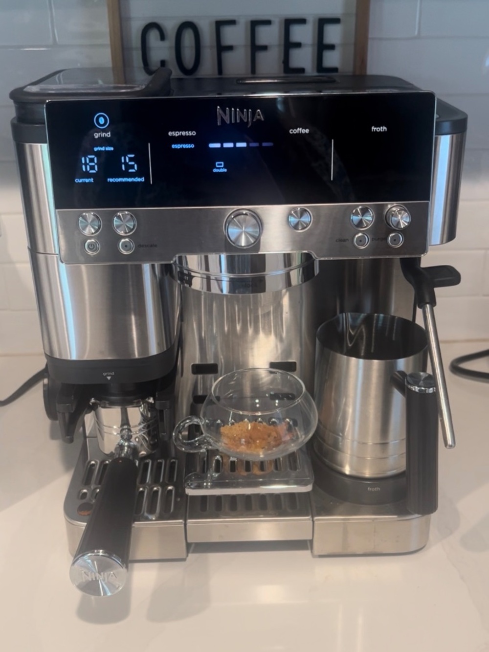 Ninja Cafe Luxe Premier 3-in-Espresso Machine, Drip Coffee & Cold Brew